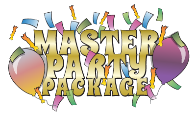 Birthday Party Package - Master Party Package - kid birthday party place near me - Andys Awesome Arcade birthday party place - Atascadero Birthday Party Place - Paso Robles Kids Birthday Party Place Near Me
